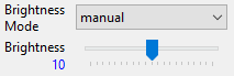 Manual brightness example