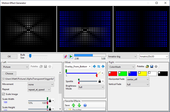 Overlay From Bottom example