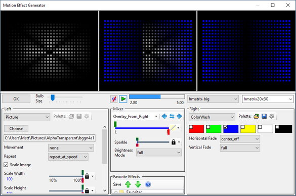 Overlay From Right example