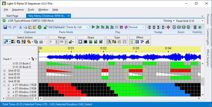 The Sequencer with an open musical sequence