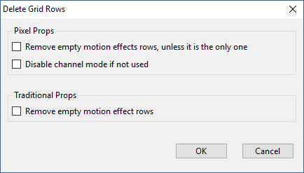 The Delete Grid Rows dialog The Delete Grid Rows dialog