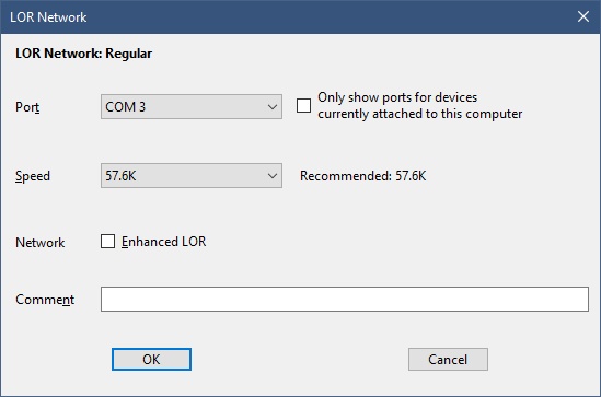Configuration for an LOR network