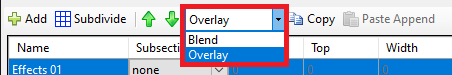 Motion Row Combination Mode Motion Row Combination Mode