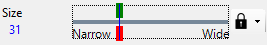 A slider with focus
