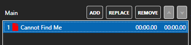 The sequence "Cannot Find Me" is missing The sequence "Cannot Find Me" is missing