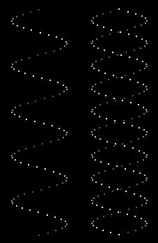 Cylinder Sprial Shapes with 1 and 2 strings Cylinder Sprial Shapes with 1 and 2 strings