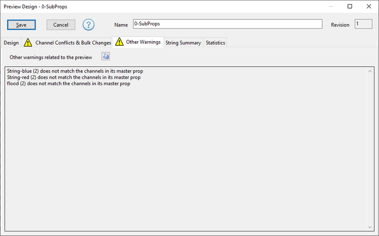The Other Warnings tab The Other Warnings tab