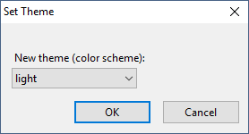 Theme Selection Dialog Theme Selection Dialog