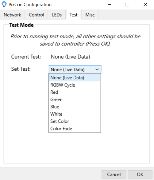 The Test Tab The Test Tab