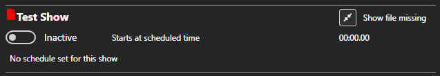 The show file is missing for this show The show file is missing for this show