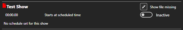 The show file is missing for this show The show file is missing for this show