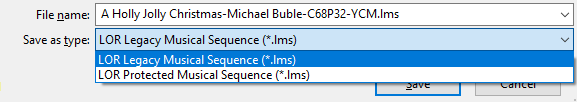 Setting the file type during the Legacy Export Setting the file type during the Legacy Export