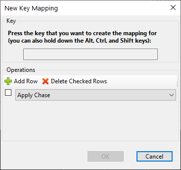 The New Key Mapping dialog The New Key Mapping dialog