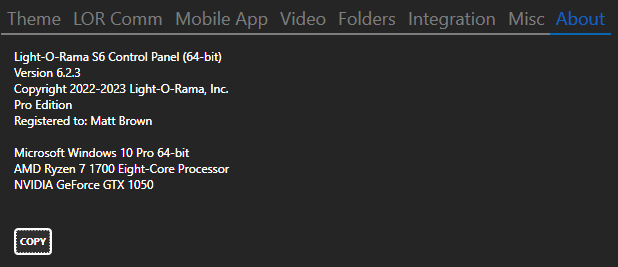 About tab About tab