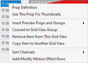 Menu for a regular channel or RGB channel in a user grid view Menu for a regular channel or RGB channel in a user grid view