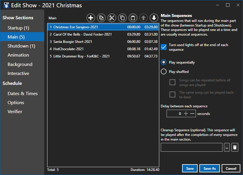 The Show dialog The Show dialog