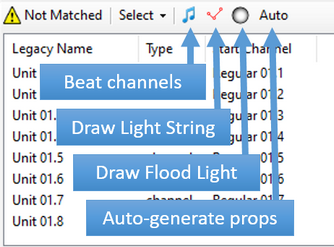 Toolbar for the Unmatched List Toolbar for the Unmatched List