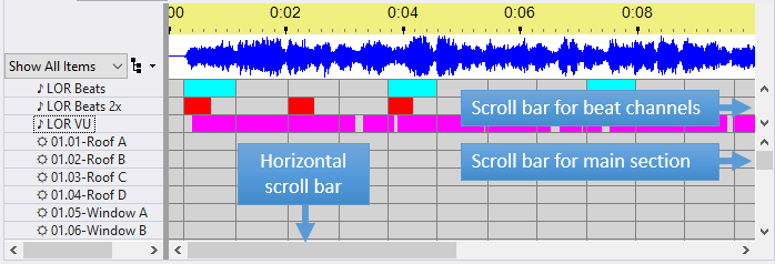 Sequence Grid Scroll Bars Sequence Grid Scroll Bars