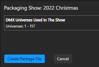 The Light-O-Rama Software Package > Control Panel > Create Shows