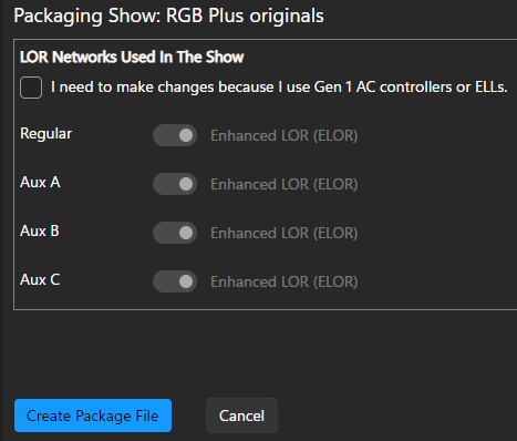 The Light-O-Rama Software Package > Control Panel > Create Shows