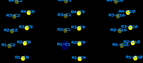 Pixel labels set to: Row / Column