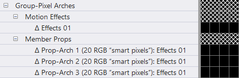 Group displayed in the sequence grid