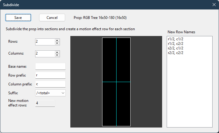 Subdividing a pixel tree into 2 columns and 2 rows Subdividing a pixel tree into 2 columns and 2 rows