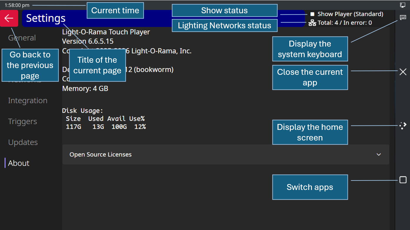 Touch Player Navigation Touch Player Navigation
