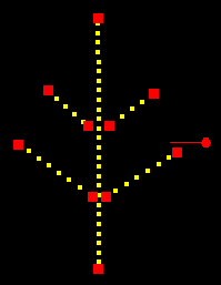A Lines-Unconnected shape with 5 segments A Lines-Unconnected shape with 5 segments