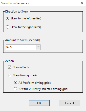 The Skew All dialog