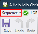 Sequence menu in floating window