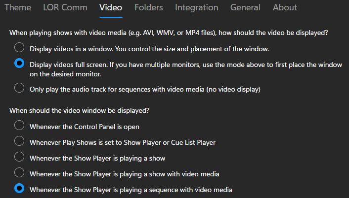 Video tab Video tab