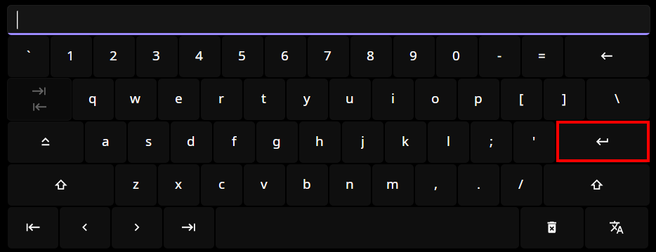 Touch Player app keyboard Touch Player app keyboard