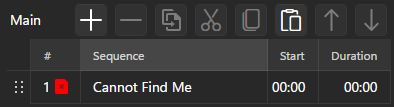 The sequence "Cannot Find Me" is missing