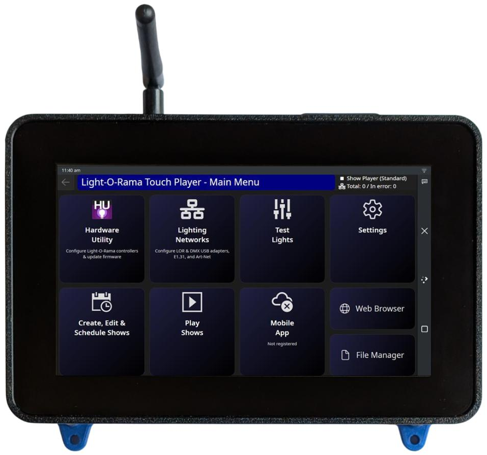 The Light-O-Rama Touch Player The Light-O-Rama Touch Player