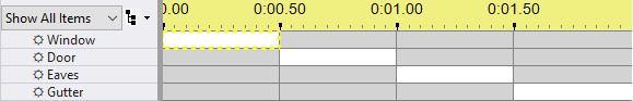 A simple sequence with a fixed timing grid