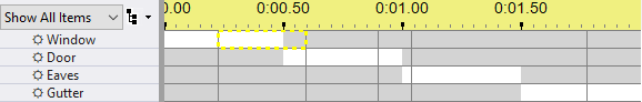 A simple sequence with a freeform timing grid