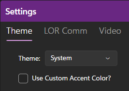 Theme selection