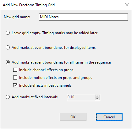 Adding a new freeform grid for MIDI notes Adding a new freeform grid for MIDI notes