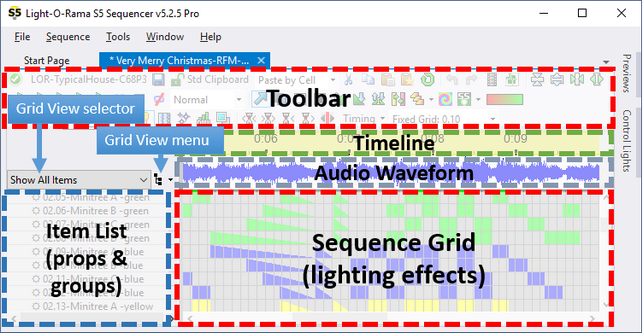 Areas within the Sequence Tab Areas within the Sequence Tab