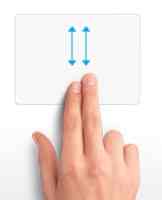 Using a touch pad to scroll