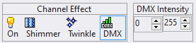 DMX Intensity Range DMX Intensity Range