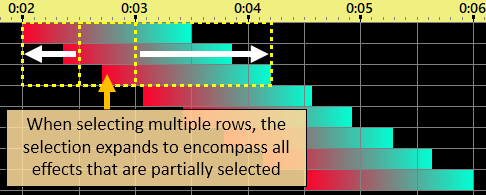 "Effects" selection mode - mouse drag "Effects" selection mode - mouse drag